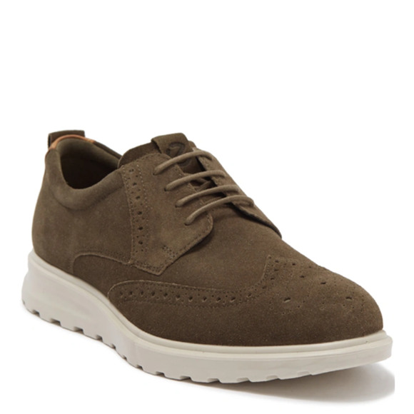 ECCO Mens Hybrid Wingtip Oxford Shoes Tarmac Gray Casual Size US Size 10-10.5‎